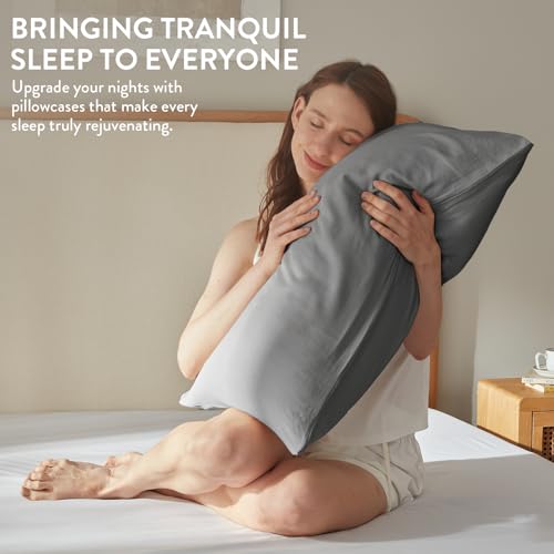 SureFit Cooling Pillowcase Set of 2 - King Size, Gray