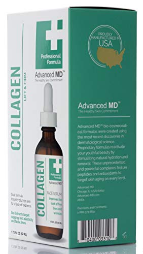 Advanced MD Collagen Serum for Wrinkles & Fine Lines, 1.75 Fl Oz