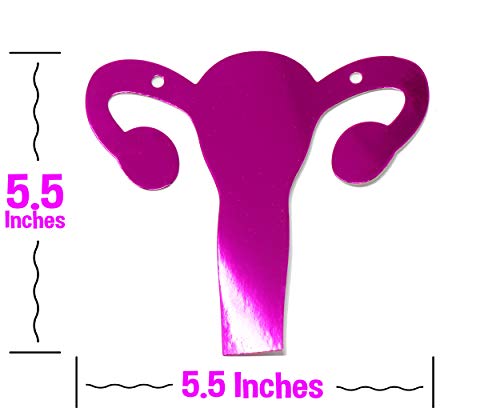 Metallic Pink Uterus Banner for Girl Power Celebrations
