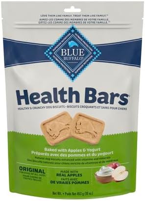 Blue Buffalo Dog Treats - Pumpkin & Cinnamon Crunchy Health Bars | Oven-Baked, Natural Ingredients, 16 oz.
