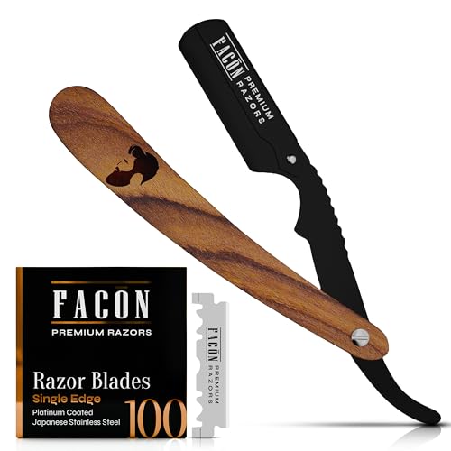 Facón Straight Razors for Men - Professional Barber Edge Razor Kit