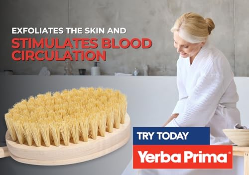 Yerba Prima Tampico Skin Brush - Natural Vegetable Fiber Dry Brushing Tool