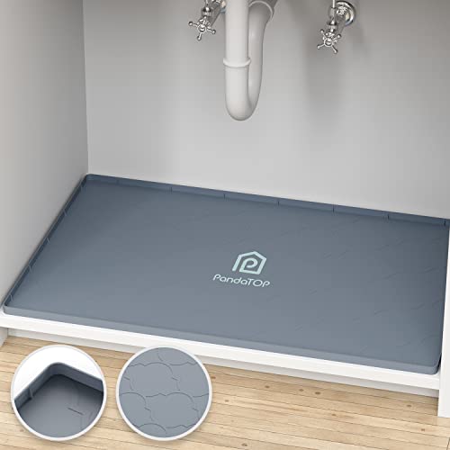 Waterproof Silicone Under Sink Mat 34" x 22" for Kitchen & Bathroom