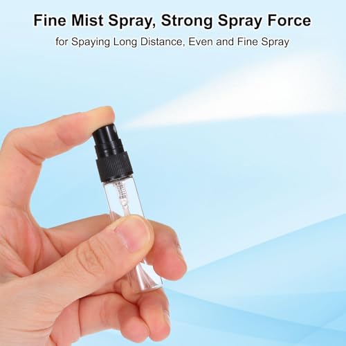 PATIKIL 2ml Black Mini Perfume Sample Spray Bottle - 20 Pcs