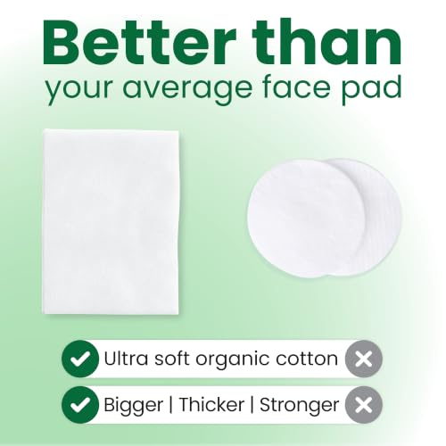 Clean Skin Club Cloud Pads, Ultra-Soft & Thick Face Pads, 100% Organic Cotton Dermatologist-Approved Makeup Remover and Toner Applicator, Sensitive-Skin Safe, 60 Count (Pack of 1)