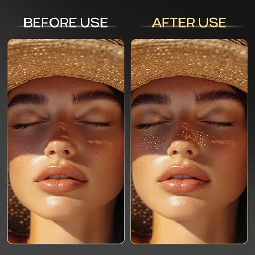 Gold Glitter Freckles Face Tattoo Patches - 10pcs Set