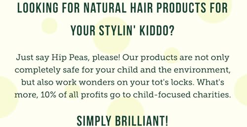 Hip Peas Natural Curl Tamer Cream - Anti-Frizz Hair Definer, 8 oz