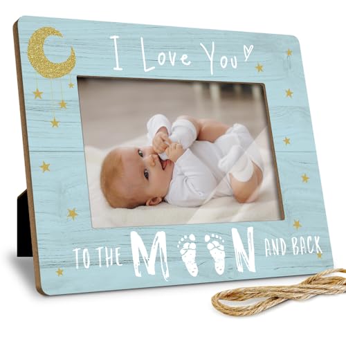 Love You To The Moon And Back Picture Frame - 4x6 Inch Wood Display