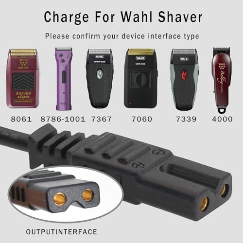 BOEEA 2V Charger Replacement for Wahl Shaver/Clipper 7060-7339, 4000, 7063-017, WAKH4, 7061-917 ( includes 5-Star Series )