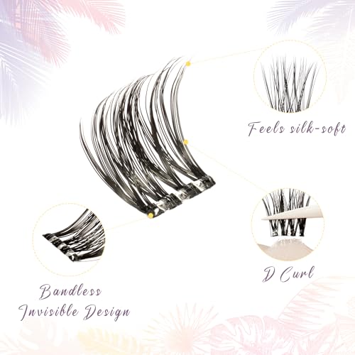 Self-Adhesive Lash Clusters - Natural 10mm for All-Day Wear