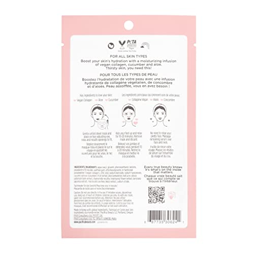 Pacifica Vegan Collagen Face Mask Sheet Set for Hydration & Plump Skin - 2 Pack