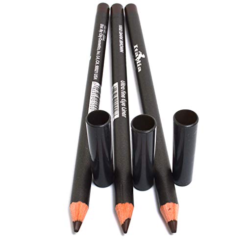 Italia Deluxe 1002 Dark Brown Ultra Fine Eyeliner Set - 3 Pcs