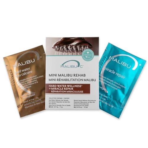 Malibu C Mini Rehab Hair Care Set - Hard Water Remedy Packets
