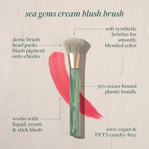 EcoTools Sea Gems Cream Blush Brush for Smooth Application