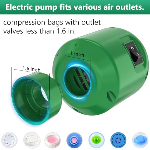 GGH Portable Electric Vacuum Pump for Storage Bags - Green