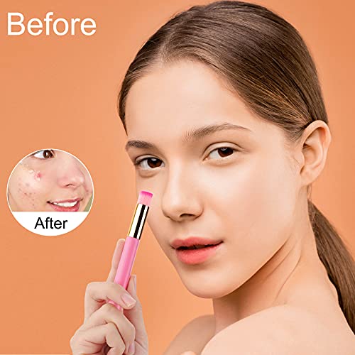 Dming 5-Piece Pink Lash Shampoo Brush Set for Eyelash Extensions – 1 Pack (Pink)