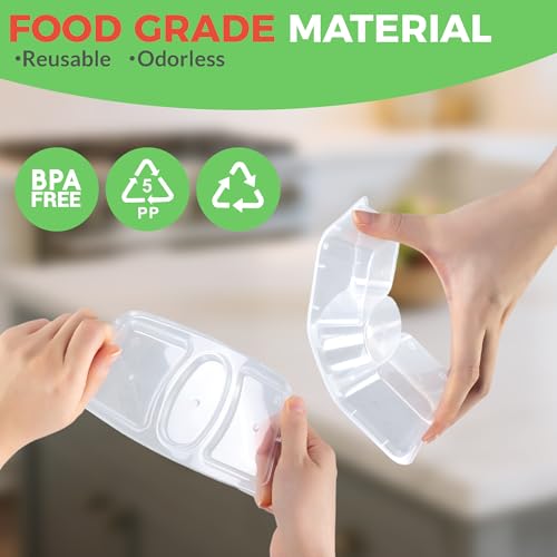 MACTANO 8 oz Reusable Snack Containers - 10 Sets with Lids