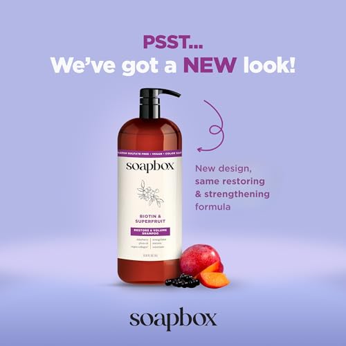 Soapbox Biotin & Collagen Volumizing Shampoo 33.8 oz - Vegan & Color Safe