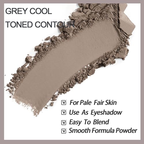 Okerker Cool Toned Contour Palette with Mirror - Taupe Grey Face Makeup