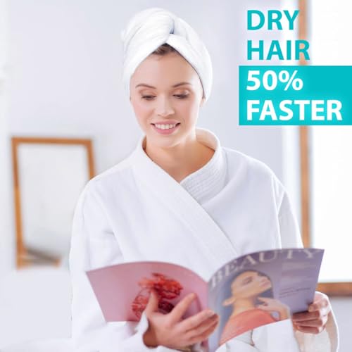 Bondi Microfiber Hair Towel - Dries Hair 50% Faster, Anti-Frizz, XL