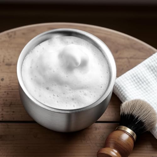 GRUTTI Stainless Steel Shaving Bowl 4.53 Inch - Eco-Friendly & Durable