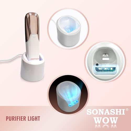 SONASHI WOW White Waterproof Electric Body Hair Trimmer for Men & Women - Painless Bikini & Groin Groomer, Rechargeable Wet/Dry Shaver