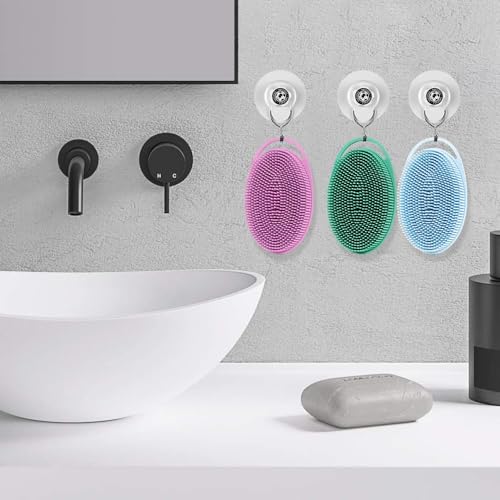 Bsofing 3-Pack Soft Silicone Body Scrubber & Exfoliating Shower Brush