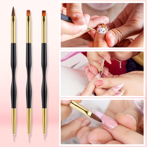 25-Piece Nail Art Brush Set with Palette & Dual-Tip Pens