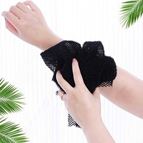 Fengek 2 Pcs African Exfoliating Body Net Sponges - 31.5 Inch Back Scrubber