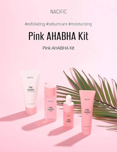Nacific Pink AHA BHA Travel Size Skin Care Set - 4-Piece Routine