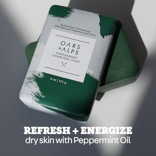 Oars + Alps Men's Exfoliating Bar Soap - Peppermint, 1 Pack