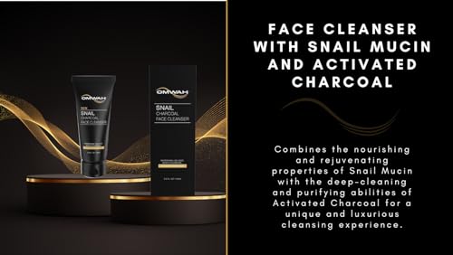OMWAH Snail Mucin & Charcoal Deep Cleansing Gel 3.5 OZ - All Skin Types