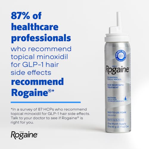 Men's Rogaine 5% Minoxidil Topical Foam, Unscented, 3 Mo Supply, 3x 2.11 Oz