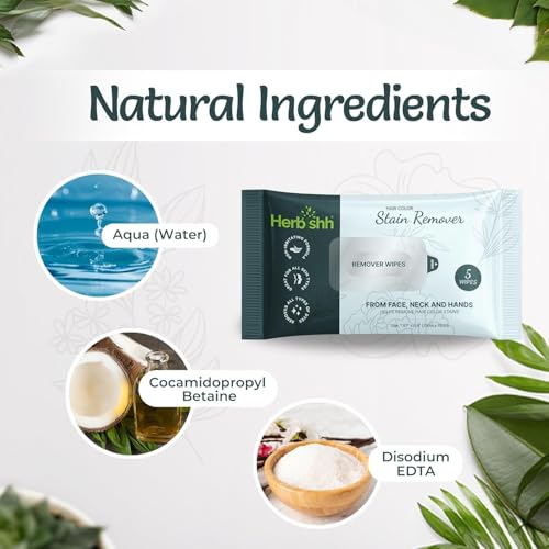 Herbishh Hair Dye Stain Remover Wipes – Gentle & Travel-Friendly
