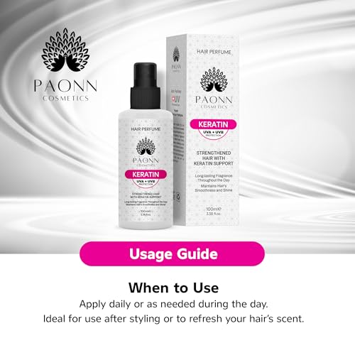 PAONN Keratin Hair Perfume Mist – UVA/UVB Protection & Shine Spray (100ml)