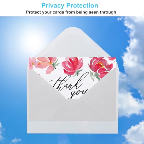 50 Pack White Blank Greeting Cards & Envelopes - 5x7 DIY Set
