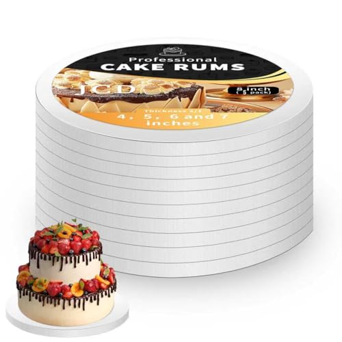 8 Inch Cake Drums - 5 Pack Sturdy Round Cake Boards