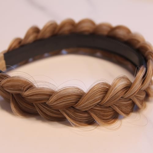PAVEVONI Braided Headband for Women - Wide Chunky Hair Hoop, Mixed Colors