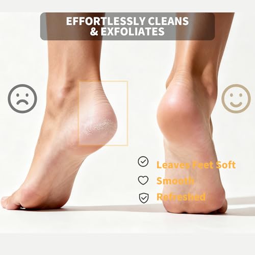 Merleu Khaki Shower Foot Scrubber Mat with Massage Brushes