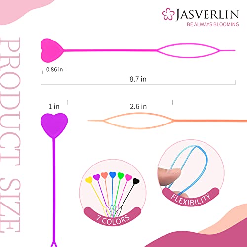 JASVERLIN Hair Beader Tool Set - Quick Automatic Beads Loader for Braids & Ponytails, 15 Colorful Hair Beads