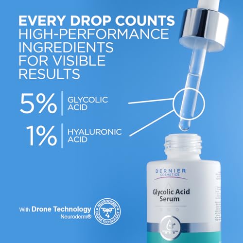Dernier Glycolic Acid Serum 5% + Hyaluronic Acid for Skin Resurfacing