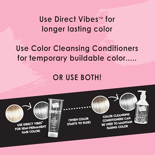 Color Lux Semi-Permanent Hair Color Silver 8 fl oz - Direct Vibes, Vegan & Cruelty-Free