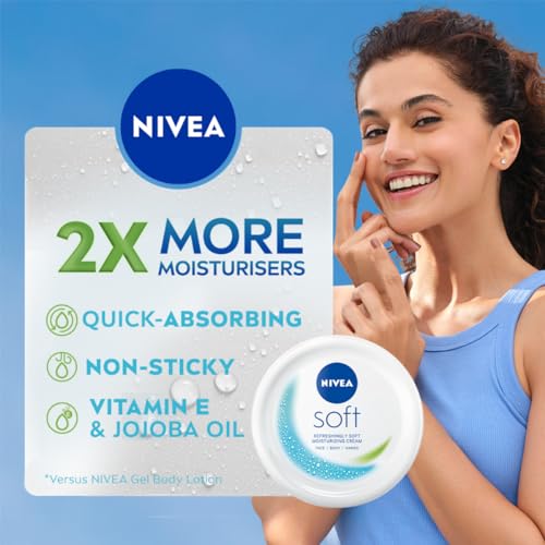 NIVEA Soft Light Moisturizer Cream with Vitamin E & Jojoba Oil 100ml