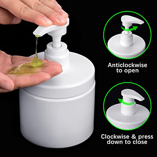 White 4-Pack 500ml Refillable Lotion & Shampoo Dispenser Bottles with Pump