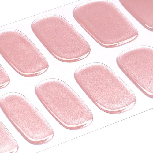DANNI & TONI Semi-Cured Gel Nail Strips - Pearl Nude Mirror Gel Wraps