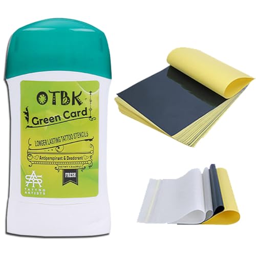 OTBK Professional Tattoo Transfer Kit with Stencil Cream and 50 A4 Sheets