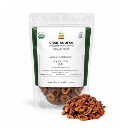 Organic Sliced Jujube Red Dates - Pitted, Herbal Tea, 4 OZ