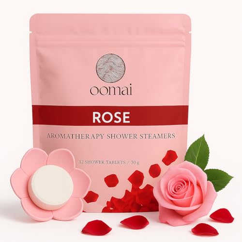 Natural Aromatherapy Shower Steamers with Rose Scent - Spa Set