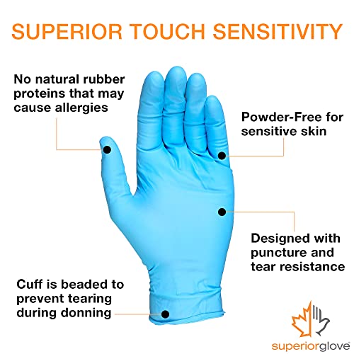 Superior Glove KeepKleen Nitrile Disposable Gloves - 100 Count (Large)