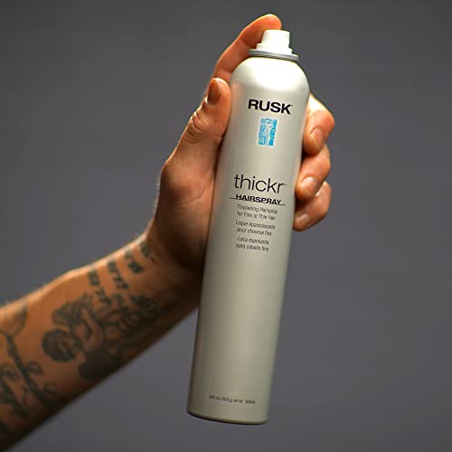 RUSK Thickening Hair Spray with UV Protection - Extra-Hold Volumizing Spray, 10.6 oz
